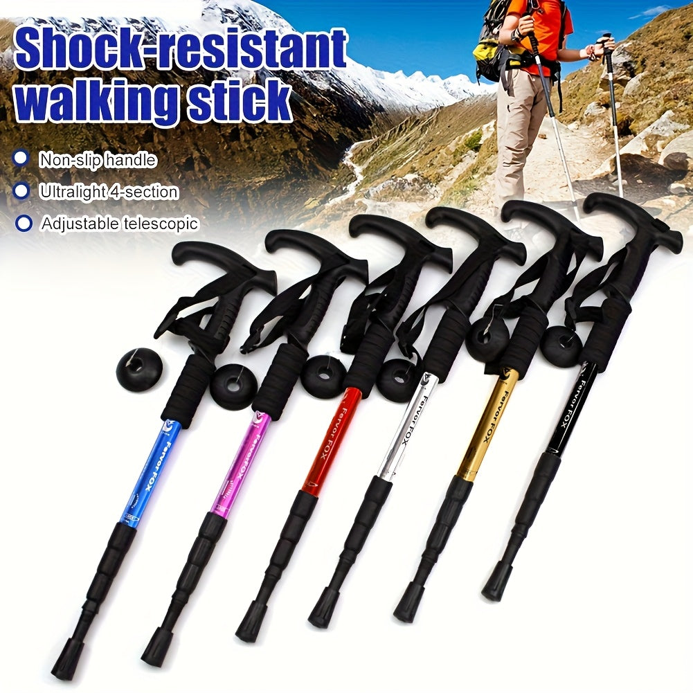 4-Section Bent-Shaft Trekking Pole
