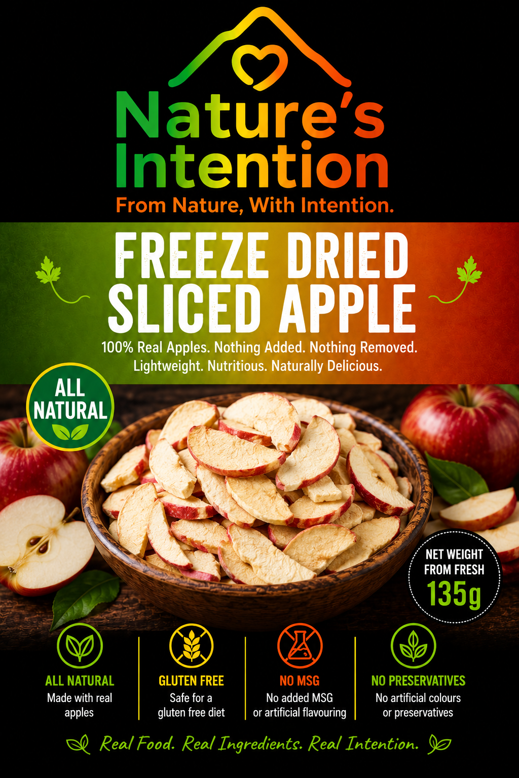 Freeze dried Apples - Fruit Snack Pack