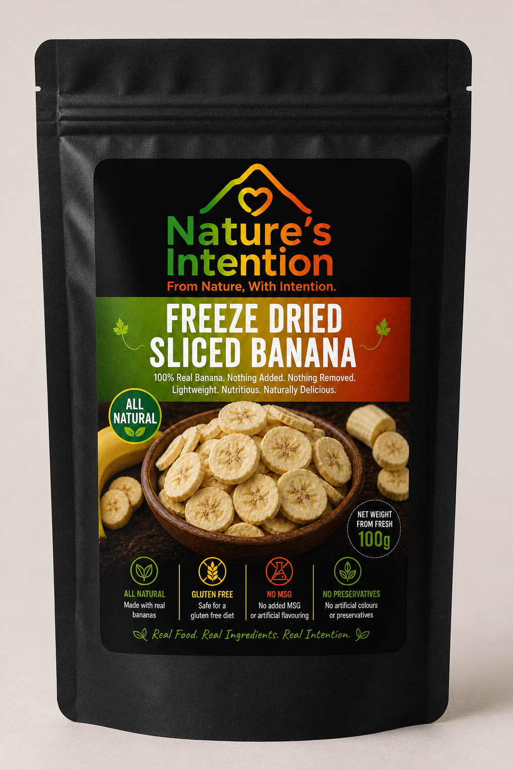 Freeze Dried Banana - Fruit Snack Pack