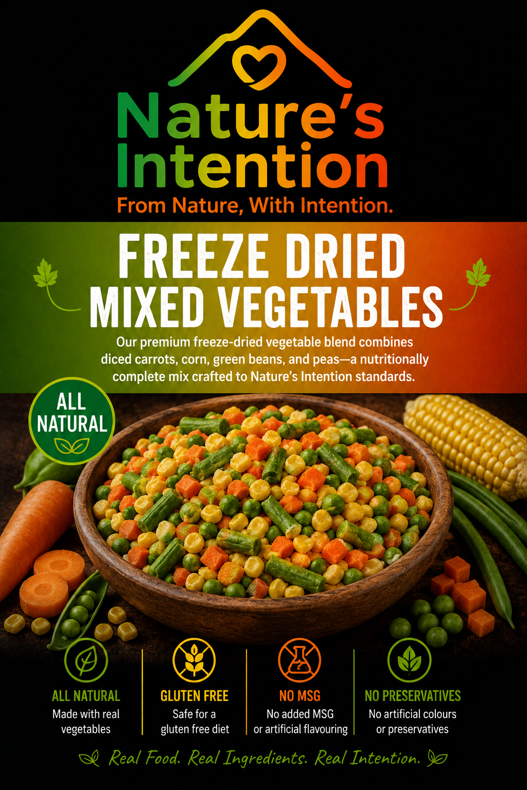 Mixed Vegetables 1Kg -Freeze Dried