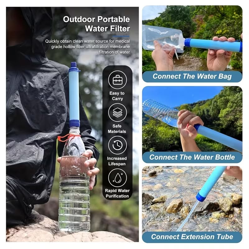 Filtration Straws - for Outdoor Activities Like Camping, Hiking, Traveling, And Biking