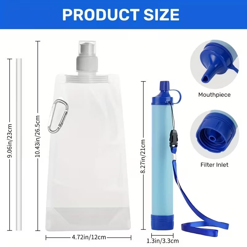 Filtration Straws - for Outdoor Activities Like Camping, Hiking, Traveling, And Biking