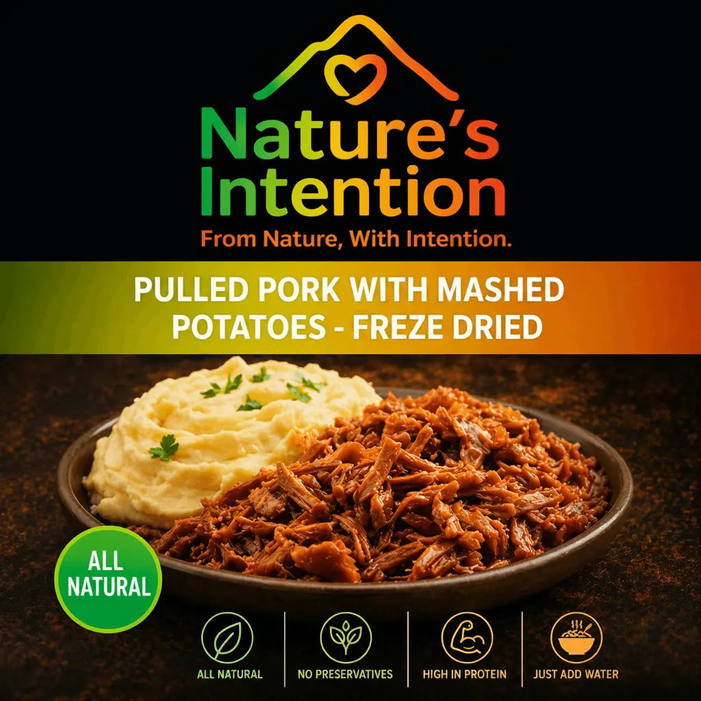 Pulled Pork with Mashed Potatoes Ready to Eat Meals Freeze dried